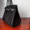 Birkin 25 Black Lizard Skin with Silver Hardware authentic hand-sewn sophisticated 11 Birkin 25 Black Lizard Skin with Silver Hardware authentic hand-sewn sophisticated