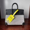 Birkin 25 Cargo Haze Grey Canvas & Swift Leather, Palladium Hardware Hand stitched  Saddle stitch