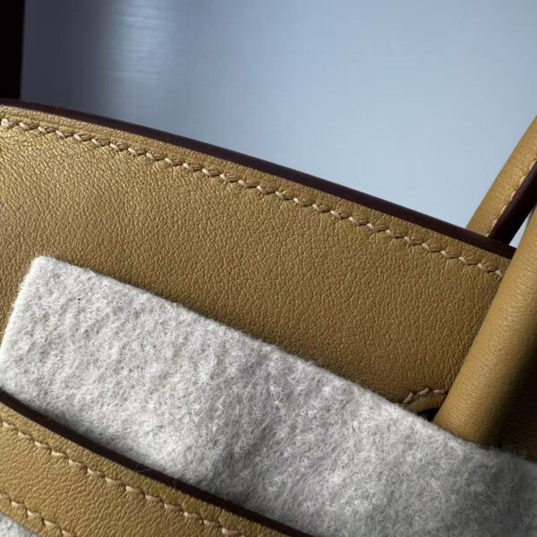 Birkin 25 Canvas & Leather, Biscuit Color, Silver Hardware Hardware Saddle stitch sophisticated