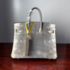 Birkin 25 Lizard Milkshake White Silver Hardware sophisticated authentic hand-sewn 11 Birkin 25 Lizard Milkshake White Silver Hardware sophisticated authentic hand-sewn