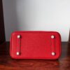 Birkin  25 Hand stitched Rouge Vif Touch Niloticus Crocodile Birkin 25 PHW  Handcrafted Saddle stitch authentic hand-sewn