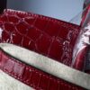 Birkin  25 Hand stitched Rouge Vif Touch Niloticus Crocodile Birkin 25 PHW  Handcrafted Saddle stitch authentic hand-sewn