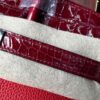 Birkin  25 Hand stitched Rouge Vif Touch Niloticus Crocodile Birkin 25 PHW  Handcrafted Saddle stitch authentic hand-sewn