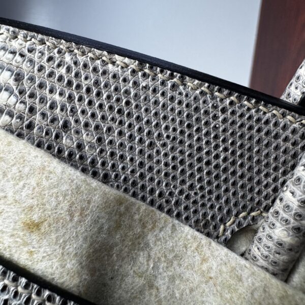 Birkin 25 Lizard Milkshake White Silver Hardware sophisticated authentic hand-sewn 6 Birkin 25 Lizard Milkshake White Silver Hardware sophisticated authentic hand-sewn