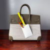 Birkin 25 Cargo: Elephant Grey Canvas with Silver Hardware authentic hand-sewn  sophisticated