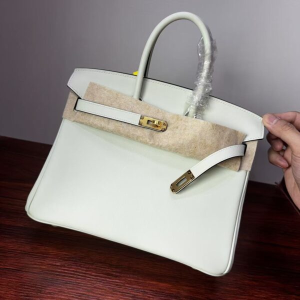 Birkin 25 Craie Swift with Gold Hardware