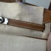 Birkin 25 Canvas & Togo Leather in Gold Brown with Silver Hardware 11 Birkin 25 Canvas & Togo Leather in Gold Brown with Silver Hardware