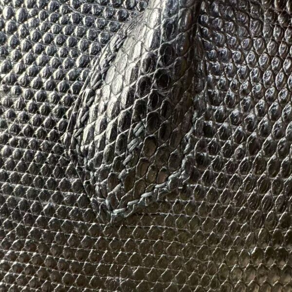 Birkin 25 Black Lizard Skin with Silver Hardware authentic hand-sewn sophisticated 5 Birkin 25 Black Lizard Skin with Silver Hardware authentic hand-sewn sophisticated