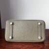 Birkin 25 Handcrafted Saddle stitch  Gris Neve Swift Leather with Palladium Hardware Palladium  Hardware Hand stitched authentic hand-sewn