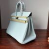 Birkin 25 Hand stitched  Handcrafted authentic hand-sewn Vert Fizz Swift Leather with Palladium Hardware Palladium  Hardware authentic hand-sewn
