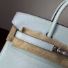 Birkin 25 Hand stitched  Handcrafted authentic hand-sewn Vert Fizz Swift Leather with Palladium Hardware Palladium  Hardware authentic hand-sewn