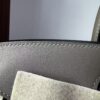 Birkin 25 Handcrafted Saddle stitch  Gris Neve Swift Leather with Palladium Hardware Palladium  Hardware Hand stitched authentic hand-sewn