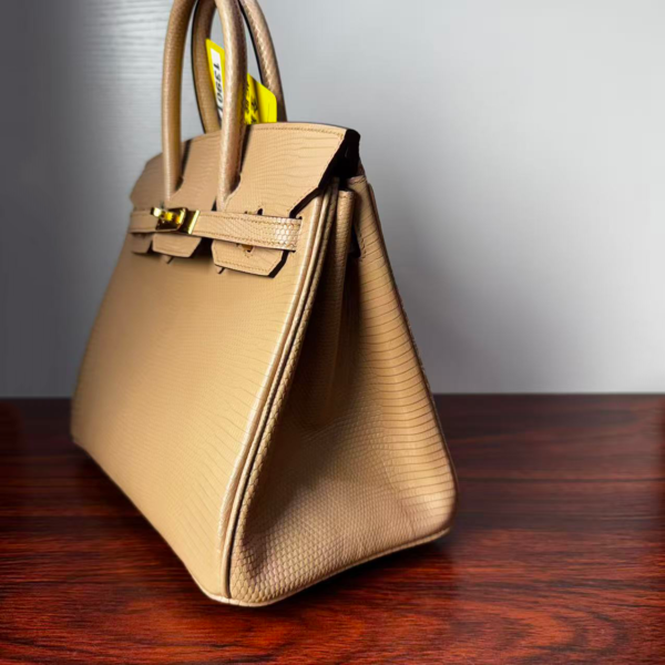 Birkin 25 Lizard, Biscuit Gold Hardware authentic hand-sewn 4 Birkin 25 Lizard, Biscuit Gold Hardware authentic hand-sewn