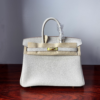 Birkin 25 Saddle stitch authentic hand-sewn Craie Togo Gold Hardware Hand stitched Handcrafted 10 Birkin 25 Saddle stitch authentic hand-sewn Craie Togo Gold Hardware Hand stitched Handcrafted
