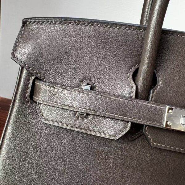 Birkin 25 Sellier Rouge Sellier Swift Leather with Palladium/Gold Hardware Palladium  Hardware