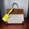 Birkin 25 Canvas & Togo Leather in Gold Brown with Silver Hardware 14 Birkin 25 Canvas & Togo Leather in Gold Brown with Silver Hardware