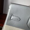 Birkin 25 Glacier Blue Canvas & Leather, Silver Hardware Handcrafted sophisticated 12 Birkin 25 Glacier Blue Canvas & Leather, Silver Hardware Handcrafted sophisticated