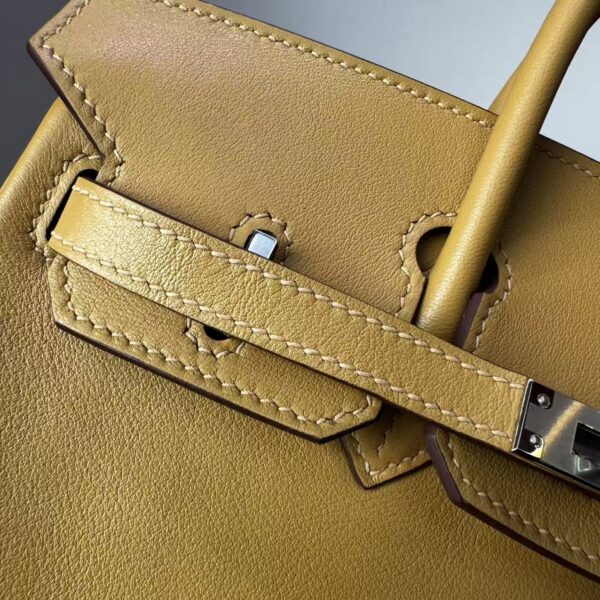 Birkin 25 Biscuit color Jean Swift Palladium Hardware Entirely hand-stitched Original factory leather