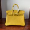 Birkin 25   Saddle stitch Gold 9D Epsom Leather with Gold Hardware Hand stitched authentic hand-sewn