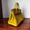 Birkin 25   Saddle stitch Gold 9D Epsom Leather with Gold Hardware Hand stitched authentic hand-sewn