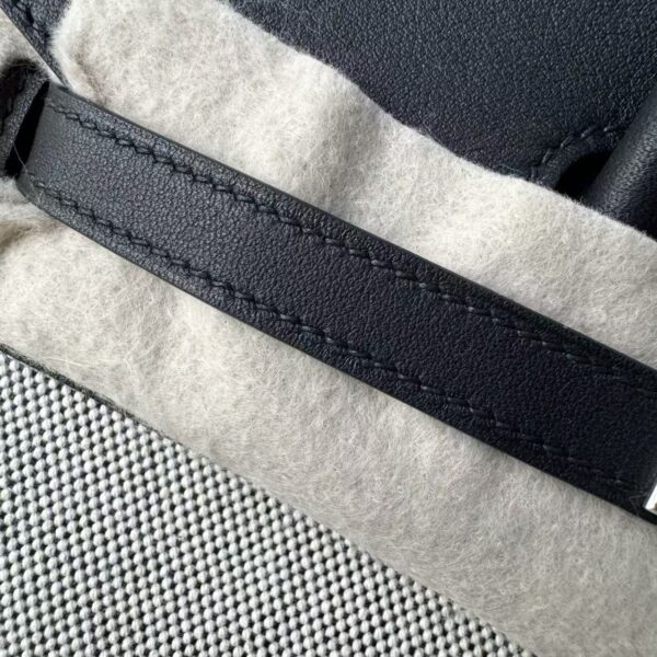 Birkin 25 Cargo Black Canvas Swift Leather Palladium Hardware Saddle stitch