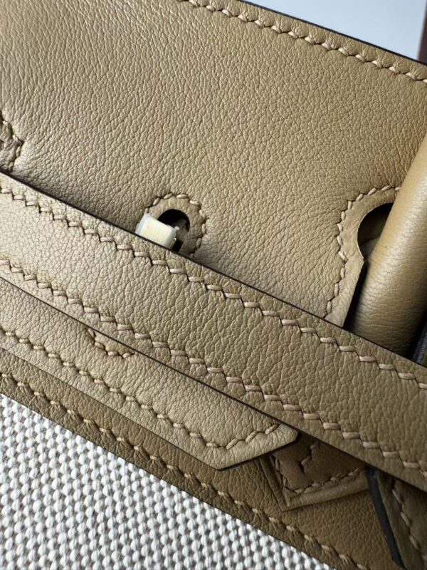 Birkin 25 Biscuit Canvas & Leather Gold Hardware authentic hand-sewn 6 Birkin 25 Biscuit Canvas & Leather Gold Hardware authentic hand-sewn