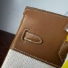 Birkin 25 Canvas & Togo Leather in Gold Brown with Silver Hardware 15 Birkin 25 Canvas & Togo Leather in Gold Brown with Silver Hardware