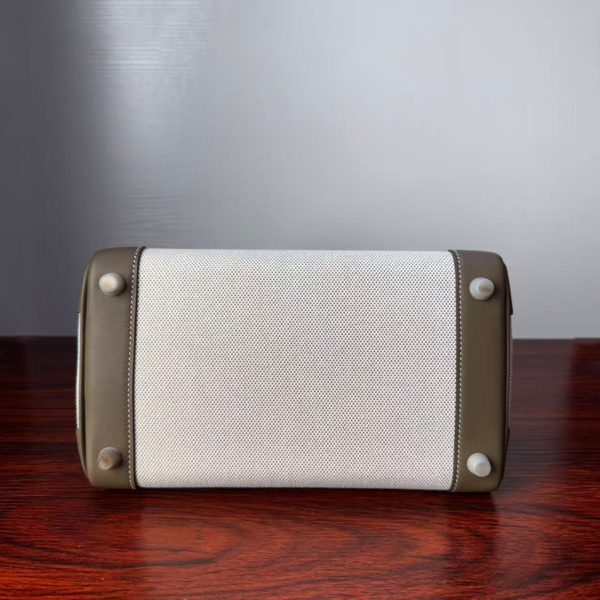 Birkin 25 Cargo: Elephant Grey Canvas with Silver Hardware authentic hand-sewn  sophisticated
