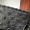 Birkin25 Black Ostrich with Gold Hardware authentic hand-sewn