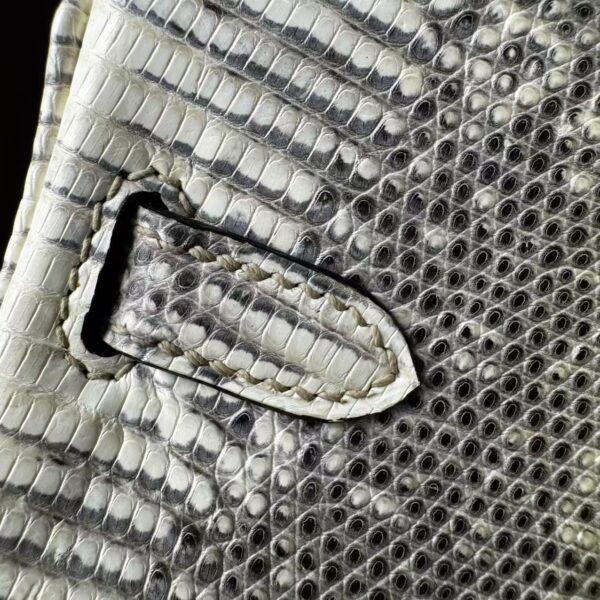 Birkin 25 Lizard Milkshake White Silver Hardware sophisticated authentic hand-sewn 7 Birkin 25 Lizard Milkshake White Silver Hardware sophisticated authentic hand-sewn