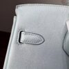 Birkin 25 Hand stitched  Handcrafted authentic hand-sewn Vert Fizz Swift Leather with Palladium Hardware Palladium  Hardware authentic hand-sewn