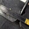 Birkin 25 Black Lizard Skin with Gold Hardware authentic hand-sewn