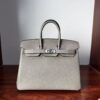 Birkin 25 Hand stitched Handcrafted Gris Asphalte Togo Palladium Hardware Saddle stitch authentic hand-sewn 9 Birkin 25 Hand stitched Handcrafted Gris Asphalte Togo Palladium Hardware Saddle stitch authentic hand-sewn