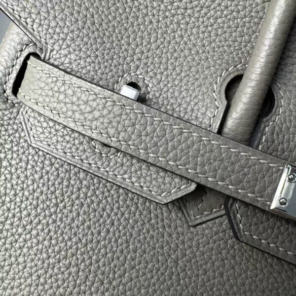Birkin 25 Hand stitched Handcrafted Gris Asphalte Togo Palladium Hardware Saddle stitch authentic hand-sewn 6 Birkin 25 Hand stitched Handcrafted Gris Asphalte Togo Palladium Hardware Saddle stitch authentic hand-sewn