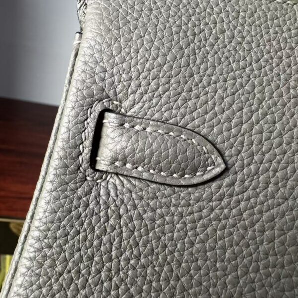 Birkin 25 Hand stitched Handcrafted Gris Asphalte Togo Palladium Hardware Saddle stitch authentic hand-sewn 7 Birkin 25 Hand stitched Handcrafted Gris Asphalte Togo Palladium Hardware Saddle stitch authentic hand-sewn
