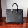Birkin 25 Saddle stitch authentic hand-sewn Black Togo with Palladium Hardware Hand stitched Handcrafted
