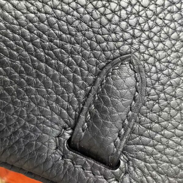 Birkin 25 Saddle stitch authentic hand-sewn Black Togo with Palladium Hardware Hand stitched Handcrafted