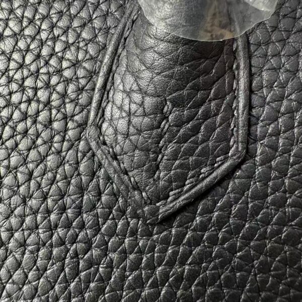 Birkin 25 Saddle stitch authentic hand-sewn Black Togo with Palladium Hardware Hand stitched Handcrafted