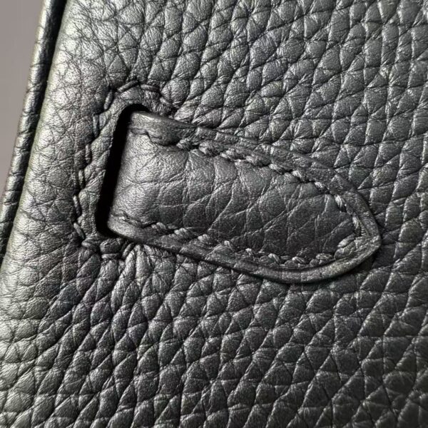 Birkin 25 Saddle stitch authentic hand-sewn Black Togo with Palladium Hardware Hand stitched Handcrafted