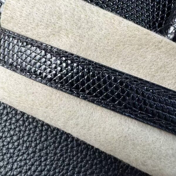 Birkin 25 Touch Noir Black Togo / Lizard, Palladium Hardware 4 Birkin 25 Touch Noir Black Togo / Lizard, Palladium Hardware