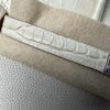Birkin 25 Glacier White, Matte Alligator, Silver Hardware Hand stitched authentic hand-sewn sophisticated