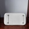 Birkin 25 authentic hand-sewn Touch: Glacier White Crocodile/Togo Mix, Silver Hardware Handcrafted sophisticated 12 Birkin 25 authentic hand-sewn Touch: Glacier White Crocodile/Togo Mix, Silver Hardware Handcrafted sophisticated