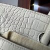 Birkin 25 authentic hand-sewn Touch: Glacier White Crocodile/Togo Mix, Silver Hardware Handcrafted sophisticated 13 Birkin 25 authentic hand-sewn Touch: Glacier White Crocodile/Togo Mix, Silver Hardware Handcrafted sophisticated