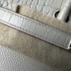 Birkin 25 authentic hand-sewn Touch: Glacier White Crocodile/Togo Mix, Silver Hardware Handcrafted sophisticated 14 Birkin 25 authentic hand-sewn Touch: Glacier White Crocodile/Togo Mix, Silver Hardware Handcrafted sophisticated