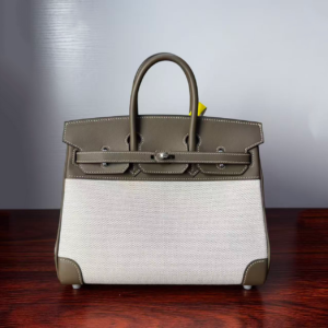 Birkin 25 Cargo: Elephant Grey Canvas with Silver Hardware authentic hand-sewn  sophisticated