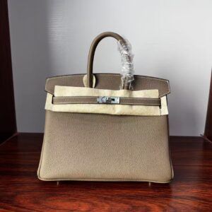 Birkin25 togo Elephant Grey Palladium Handcraftedhand-sewn Elephant Grey Togo Silver Hardware Hand stitched