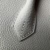 Birkin 25  Saddle stitch authentic hand-sewn Togo Leather in Milkshake White with Silver Hardware Hand stitched Handcrafted Birkin 25  Saddle stitch