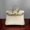 Birkin 25 Gris Perle Togo Leather Gold Hardware Hand stitched authentic hand-sewn 9 Birkin 25 Gris Perle Togo Leather Gold Hardware Hand stitched authentic hand-sewn