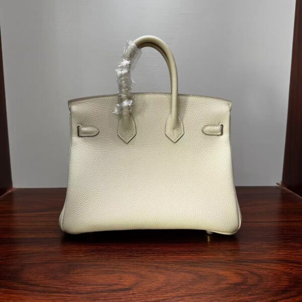 Birkin 25 Handcrafted Sellier Togo Milk White GHW Hand stitched  authentic hand-sewn