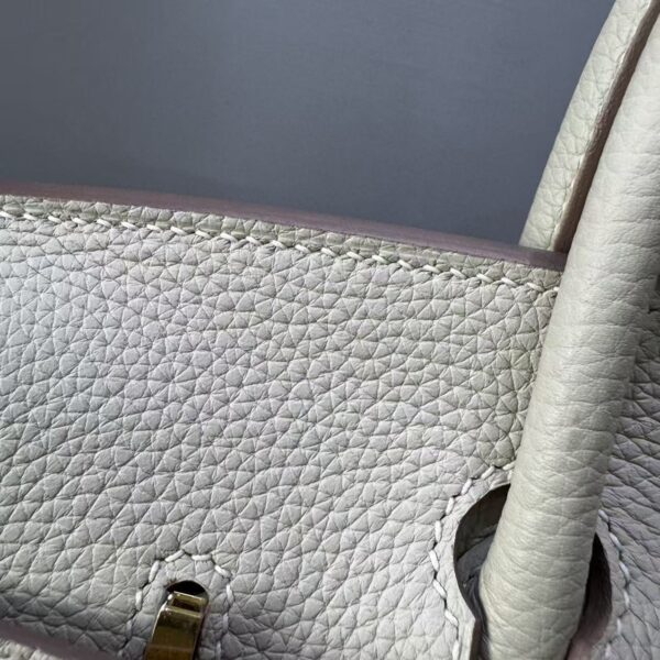 Birkin 25 Handcrafted Sellier Togo Milk White GHW Hand stitched  authentic hand-sewn
